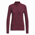 Adidas Ultimate365 Printed Quarter-Zip Women's Pullover Maroon - clean product view