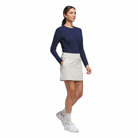 Adidas women's skort beige full view on white