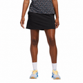 Adidas women's skort black front view on white