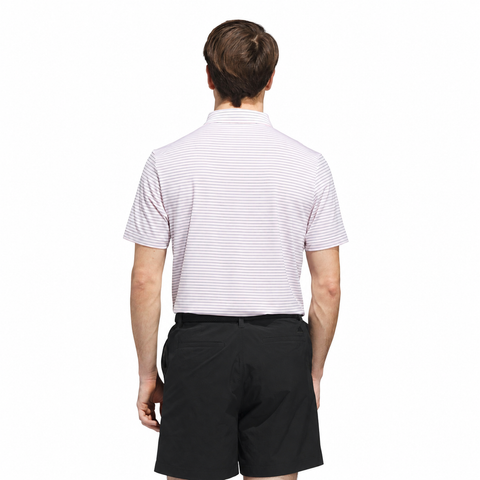Adidas Ultimate365+ Three-Colour Stripe Polo White/Frozen Turquoise back model view