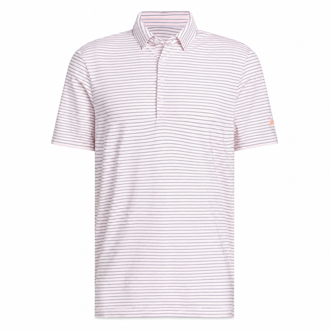 Adidas Ultimate365+ Three-Colour Stripe Polo White/Frozen Turquoise product view