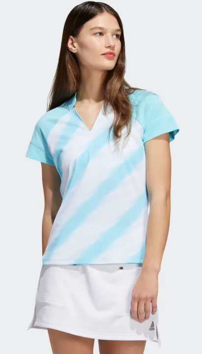 Adidas Women's Heat Ready Polo White/Bliss Blue