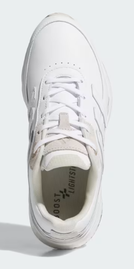 White sneaker with 'Lightly Boost' text on a light gray background