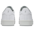 Rear view of Asics Japan S Women's Golf Shoes by Asics, featuring light gray lining and logo on each heel.