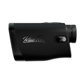 The Blue Tees Series 4 Ultra Rangefinder is a black, handheld device with ribbed sides, a top button, and Blue Tees in cursive on the side, offering golfers precision distance for accurate shots.