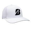 White Bridgestone Eco Mesh Trucker Cap with mesh back and black B logo.