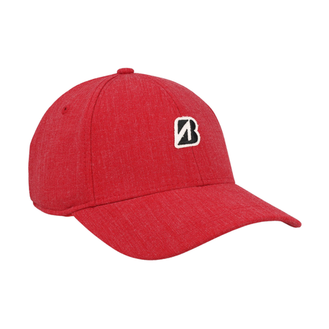 A light grey Bridgestone Mini Patch Cap with an embroidered logo is shown against a white background. Get it free when you buy 2 dozen (24) Bridgestone balls.