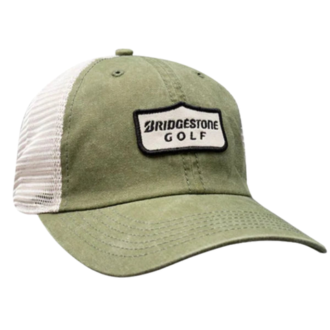 Bridgestone Retro Trucker Cap - Olive (Free when purchasing 2 x Dozen (24) Bridgestone Balls)
