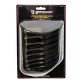 The Brosnan 9-Piece Neoprene Iron Covers | 3-SW set, by Brosnan, offers clear window covers for irons (3-SW), packaged in plastic and cardboard, designed to protect your golf clubs during transport and play.