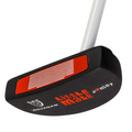 The Brosnan Little Mate S7 Junior Golf Package Set | Red features a black and red putter with a white shaft, labeled Brosnan and Little Mate on the club head—perfect for junior players and any kids golf set.