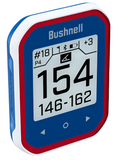 Bushnell Phantom 3 Slope GPS blue unit wiith the screen showing the big numbers