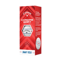 Red and white Callaway 2024 Chrome Soft 360° Triple Track Golf Balls box shows balls through a hexagonal window, featuring alignment technology text and 360° Triple Track branding at the bottom.