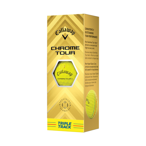 Callaway Chrome Tour Triple Track Yellow Golf Balls 24'