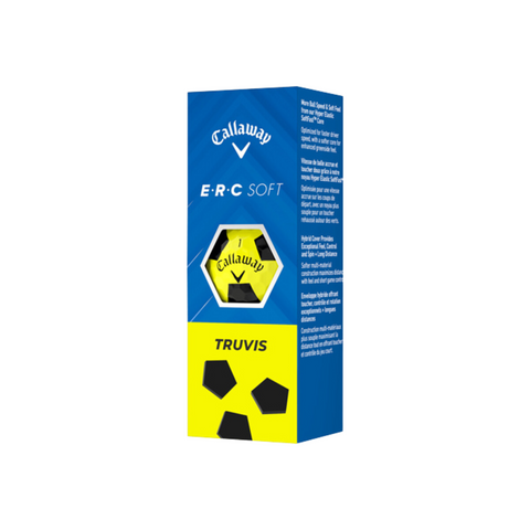 Callaway 2025 ERC Soft Truvis Yellow Golf Balls packaging