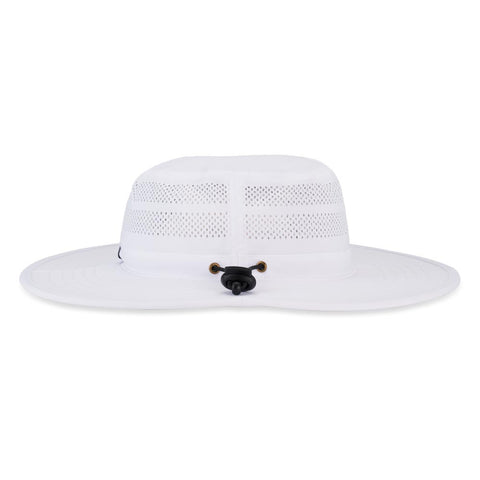 Callaway 2025 Men's Sun Hat White/Black - rear view with mesh and toggle