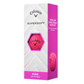 Sleeve of three Callaway 2025 Supersoft Matte Pink Golf Balls