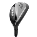 Close-up of a left-handed Callaway 6H hybrid club with silver and black design, logo, and club details—part of the Callaway 2025 Women’s REVA 11-Piece Package Set for easy distance.