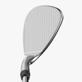 Callaway 2026 Full Toe SP Chrome wedge - straight-on face view highlighting the edge-to-edge groove pattern