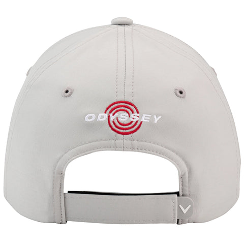 Callaway 2026 Stitch Magnet Adjustable Cap Light Grey - rear view and adjustable closure
