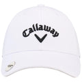 Callaway 2026 Stitch Magnet Adjustable Cap White/Black - front view with ball marker