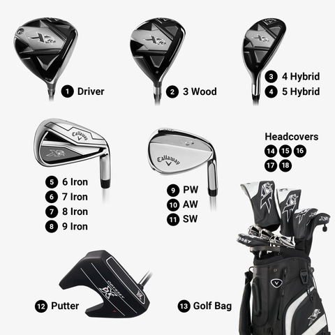Callaway 2026 XR 13-Piece Men’s Package Set | Left-Handed | Black/Silver