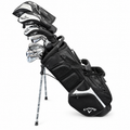 Callaway 2026 XR 13-piece right-hand steel regular-flex golf set with black and silver XR stand bag, clubs and headcovers on a white background