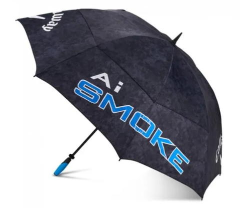 View of the Callaway Ai Smoke Umbrella leaning to the right f