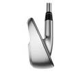 Close-up of the Callaway Apex Ai200 2024 Irons Set (4-PW) head, highlighting the side and hosel with forged construction, set against a white background.