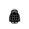 A front view of the Callaway Cargo 25 Cart Bag featuring a black, grid-pattern design with the Callaway logo in white—an ideal addition to your golf bag collection in New Zealand.