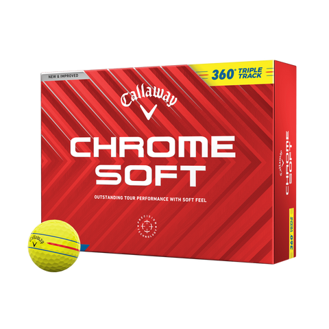 Callaway Chrome Soft 360 Triple Track Yellow Golf Balls 24'