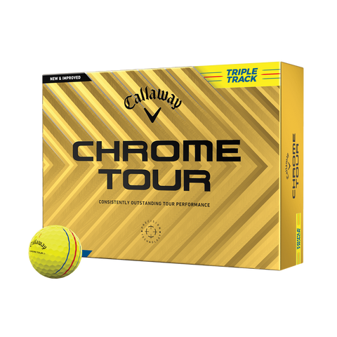 Callaway Chrome Tour Triple Track Yellow Golf Balls 24'