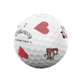 Callaway 2026 Chrome Tour Suits golf ball with hearts playing card design