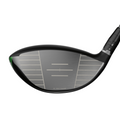 Close-up of the Callaway Elyte Driver | Left Handed by Callaway, showing its sleek metallic clubface with etched grooves, black edges, and an adjustable hosel—ideal for left-handed golf lovers in New Zealand.