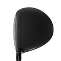 Close-up of the Callaway Elyte X Driver clubhead by Callaway, featuring a matte black finish with subtle texture and ELYTE in white on the edge, designed to maximize long distance drives.