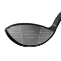 Close-up of the Callaway Elyte X Driver club head, featuring alignment lines, a central cross mark, and AI 10K FACE near the bottom—ideal for golfers looking for long-distance drives. Brand: Callaway.