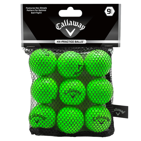 Callaway Hex Soft Flight Practice Balls | 9- Pack | Green
