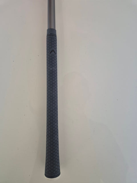 Grey rubber grip fitted to the used Callaway Jaws Raw 56 degree wedge