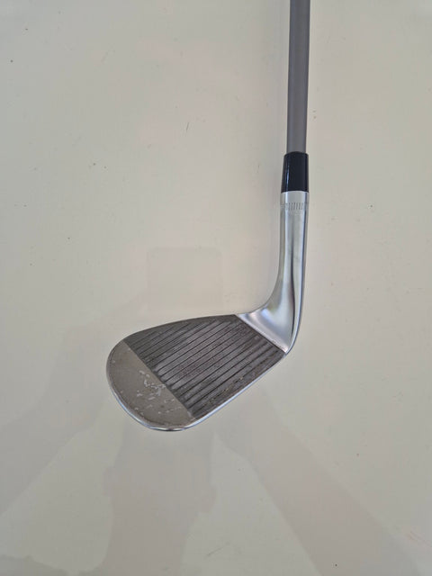 Angled view of actual Callaway Jaws Raw face showing surface marks