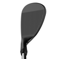 Close-up of the Callaway Opus SP Wedges | Black Shadow by Callaway, highlighting the engraved face grooves for optimal spin and control, angled upward against a white background.