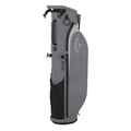 The grey Callaway Par 3 Stand Bag stands upright with a side pocket, black accents, and the Callaway logo—a lightweight, durable golf bag ideal for any golfer.