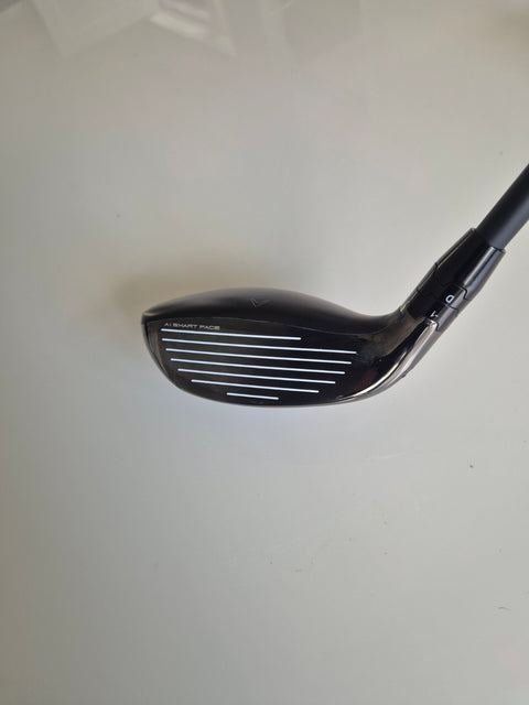 Callaway Paradym Ai Smoke HL 4 hybrid crown at address
