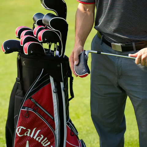 Callaway Premium Iron Headcovers | 4-PW,SW & X | Red/Black