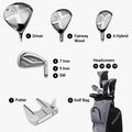 Callaway REVA 2026 women’s 8-piece set composition showing clubs, headcovers and cart bag