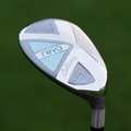 Callaway REVA 2026 Peach/Surf women’s hybrid head at address