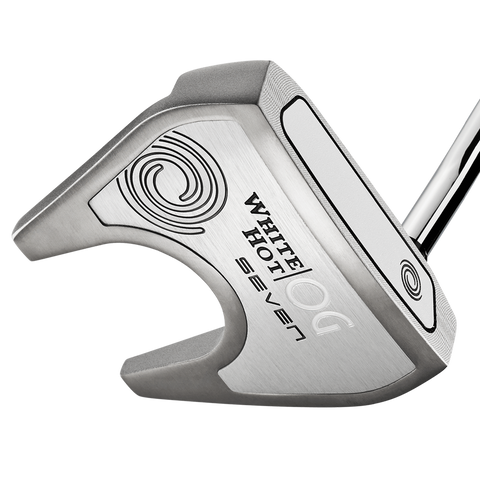 Callaway REVA 2026 Peach/Surf Odyssey White Hot OG #7 putter, overhead view