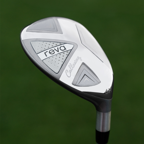 Callaway REVA 2026 women’s hybrid head in black finish at address