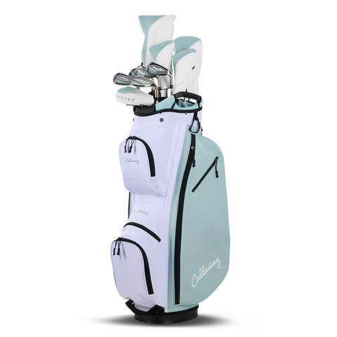 Callaway REVA 2026 women’s 11-piece Peach/Surf package set with cart bag