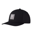 The Callaway Rutherford Cap is a stylish black golf cap with a slightly curved brim and a white chevron logo patch—an ideal choice for golfers looking for modern headwear from the Callaway brand in NZ.