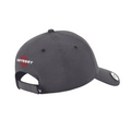 The Callaway Stitch Magnet Cap is a dark gray golf hat with a textured design, an embroidered ODYSSEY and red target logo on back, small white logo on the bill, plus an adjustable fit and magnetic ball marker.