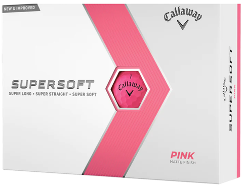 Box of 12 Callaway Pink Golf Balls in a box